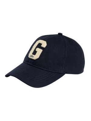 Gorra de béisbol de sarga de algodón con insignia para hombre GANT, azul Foto 1 de 4
