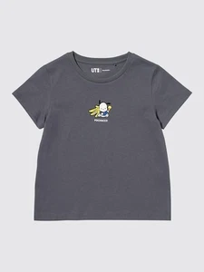 Sanrio Characters x UT UNIQLO T-shirt Pochacco KIDS Japan DARK GRAY - Picture 1 of 4