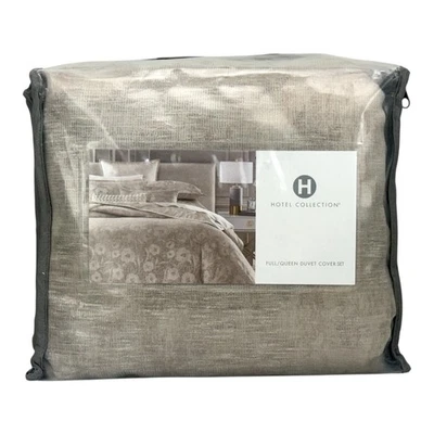 Hotel Collection Shadow Floral FULL / QUEEN Duvet Cover + 2 Shams Set BLUSH - Image 1 of 4