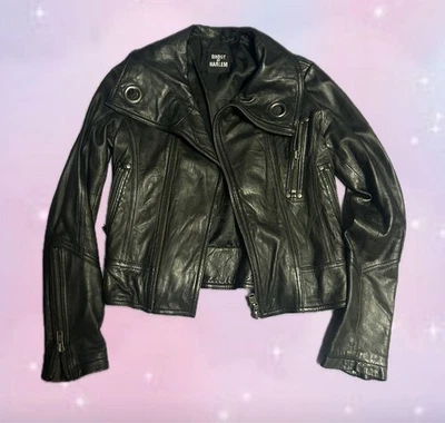 Ghost of Harlem Leather Rider Jacket Rare Studded Detailing Used - Image 1 of 4