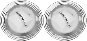 2 Pack Universal Lid for Pots, Pans and Skillets, Stainless Steel, Fits 7