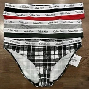 Calvin Klein Carousel Logo 5 pack BIKINI Panties underwear Size Small NWT - Picture 1 of 3
