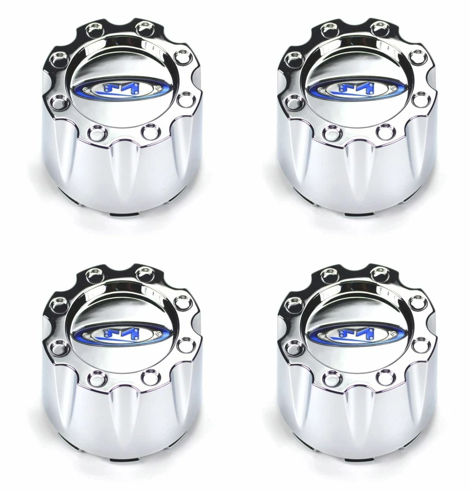 4x NEW Moto Metal Chrome Wheel Center Caps MO950 MO951 5/6 Lug 2.5" Tall 353K83 - Image 1 of 4