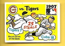 1971 Fleer R.G. LAUGHLIN WORLD SERIES 1907 Cubs v. Tigers #5 BLACK BACK CREASED