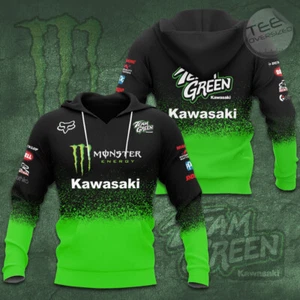 Sudadera con Capucha Kawasaki Motorcycle Racing Team 3D, Unisex Todas las Tallas, Regalo para Amigo - Imagen 1 de 2