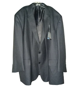 NWT Geoffrey Beene Men Gray Classic Fit Blazer Sport Coat Suit Jacket Sz 60R - Picture 1 of 15