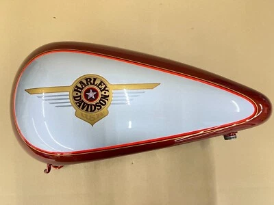 Harley-Davidson Softail Fatboy 1999 tanque izquierdo naranja azteca 61263-99ZJ OEM Foto 1 de 4