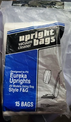 Eureka Uprights Vacuums Models using F & G 15 bags Sears brand New in Bag - Image 1 of 3