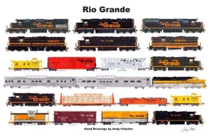 Póster horizontal firmado por Andy Fletcher de 11""x17"" de Río Grande - Imagen 1 de 1