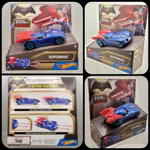 Hot Wheels DC Universe Deluxe Batman Vs Superman Vehicle SUPERMAN Pullback Car - Picture 1 of 9