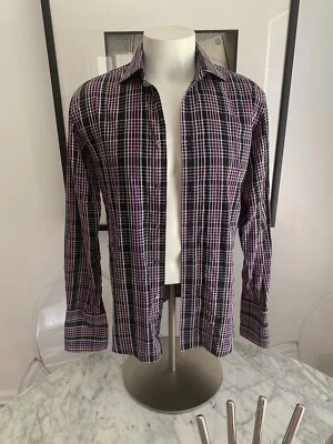 Duchamp London Dress Shirt Mens 15.5 Multi Striped French Cuff 100% Cotton ITALY - Image 1 of 4