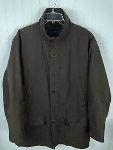 Jos A Bank Hombre Talla Mediana Marrón Cremallera Chaqueta Abrigo Forro Extraíble - Imagen 1 de 16