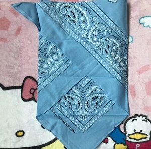 NEW Unisex Paisley Bandana Head Wrap Scarf Neck Headband 100% Cotton USA Blue - Picture 1 of 1