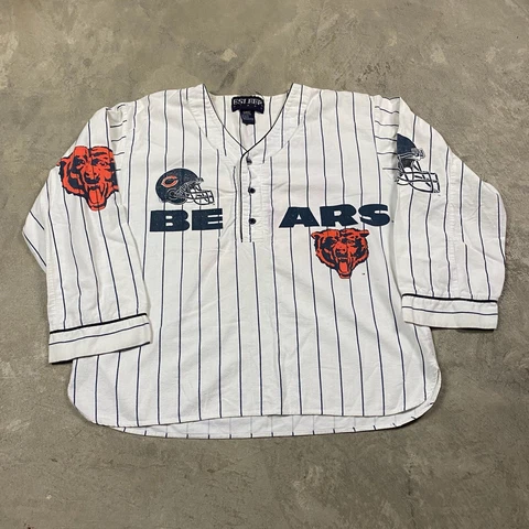 90s VTG ESLEEP CHICAGO BEARS PAJAMAS TOP L Women’s Jersey 80s Bed Nightie Shirt Cover