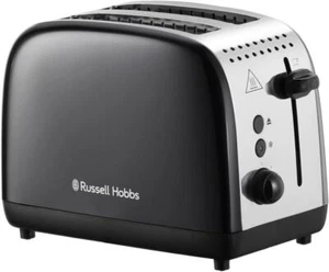 Russell Hobbs, Stainless Steel 2 Slice Toaster, Black, 26550 - Picture 1 of 9