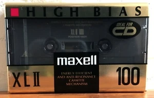 Maxell XL II High Bias CrO2 Cassette Tape Blank 100 min NEW SEALED FREE SHIPPING - Picture 1 of 2
