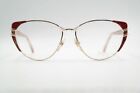 Vintage Papi 7 55[]15 125 Gold Rot oval Brille eyeglasses NOS