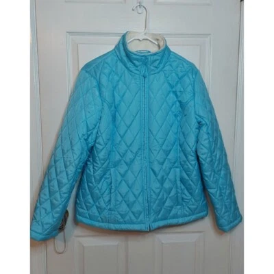 Chaqueta acolchada acolchada azul claro Athletech ropa deportiva minimalista al aire libre talla L Foto 1 de 4