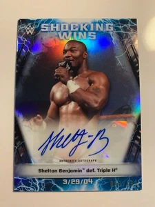 SHELTON BENJAMIN SWA-SB 2020 WWE TOPPS CROMATO - VITTORIE SCIOCCANTI AUTOGRAFO/199 53 - Foto 1 di 2