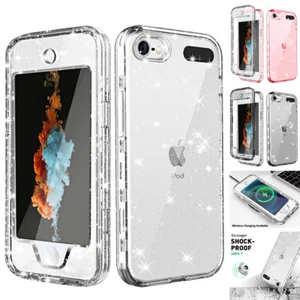 Für Apple iPod Touch 7./6./5. Gen Glitzer Klar Stoßfest Robust Case Cover - Bild 1 von 14