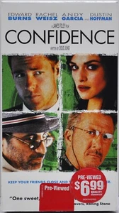 Confidence - VHS - 2003 - Edward Burns - Dustin Hoffman - Andy Garcia - Picture 1 of 3