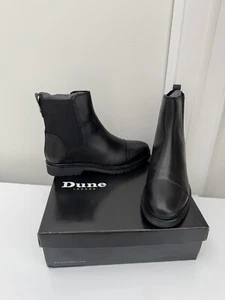 BNIB Dune London Black Leather Chelsea Boots Size UK 6/EU 39 RRP £140 - Picture 1 of 8