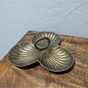 Brass shell tray nut tray, jewelry tray. - Picture 1 of 5