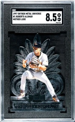 Skybox Metal Universe #1 1997 Roberto Alomar Mother Lode SGC 8 casi nuevo como nuevo + Orioles Foto 1 de 2