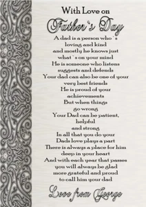 Personalised Father`s day Card Heartfelt Loving verse Dad Granddad Step Dad - Picture 1 of 2