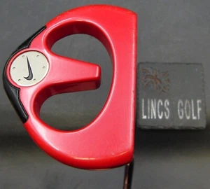 Red Nike OZ T100 Putter Steel Shaft 84cm Length Psyko Grip - Picture 1 of 11