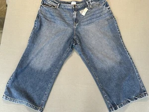 Lane Bryant Jeans Damen Signature Fit Mid-Rise Wide Leg Größe 26 P Neu mit Etikett - Bild 1 von 12