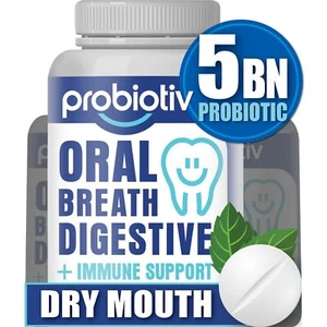 Oral Probiotics for Mouth Bad Breath 5 Billion CFU – Chewable Dental Probioti... - Picture 1 of 6