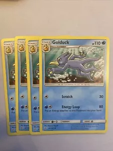 Carte Pokemon 4x Golduck 41/236 Playset Eclissi Cosmica NM/M - Foto 1 di 1