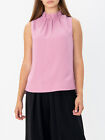 TED BAKER Audrye pleated frill ruffle high neck dressy top blouse work party 0 6