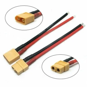 1 Pair Of XT60 Battery Male Female Connector Plug With Silicon 14 AWG Wire Cable - Picture 1 of 4