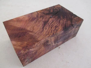 Maple Burl Stabilized Blank - 1.6 x 2.5 x 4.6" - box mod animal call - 5351 - Picture 1 of 6