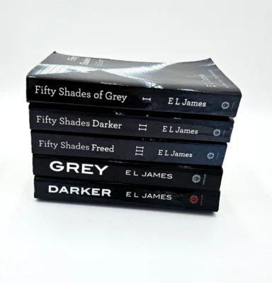 Lot of 5 Fifty Shades of Grey Trilogy Plus Grey & Darker by EL James Paperback - Image 1 of 4