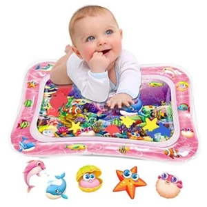 Tummy Time Water Mat for Babies, Baby Toys for 3 6 9 Months Girls and Pink - Picture 1 of 7