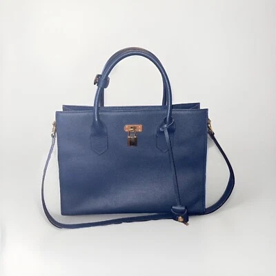 Samantha Thavasa Satchel Bag 2-Way Shoulder & Tote Bag Navy Blue - Image 1 of 4