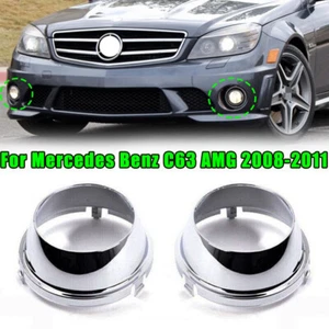 2X For Mercedes Benz C63 AMG 2008 2009 2010 2011 Front Bumper Fog Light frame - Picture 1 of 4