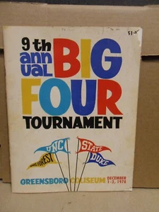 1978 Big Four Tournament Basketball Program UNC Duke NC State Wake Forrest - Picture 1 of 13