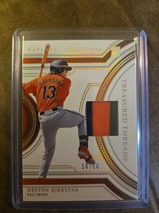 2024 Panini National Treasures Treasured Threads Heston Kjerstad Orioles 10/10 - Bild 1 von 2