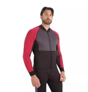 NWT Men’s Sea-Doo Montego Long Sleeve 3mm Neoprene Water Jacket Red Black Large - Picture 1 of 12