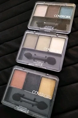 批量/3 CoverGirl 眼部增强剂 眼影 三重金属绿色 棕色 全新未拆封 — 第 1/2 张图片