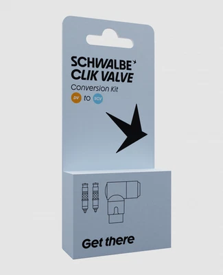 SCHWALBE CLIK VALVE CONVERSION KIT CON 2 MECCANISMI VALVOLE DV CON CAPPUCCIO E T - Immagine 1 di 2