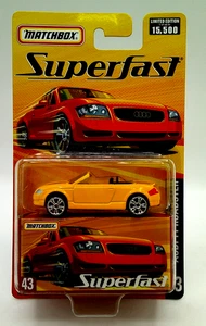 MatchBox SUPERFAST AUDI TT ROADSTER #43 YellowOrange Limited Edition 1 of 15,500 - Picture 1 of 3