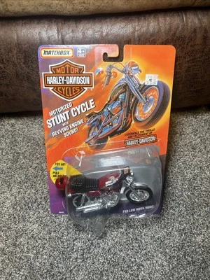 Matchbox Harley-Davidson Motorized Stunt Cycle FXR Low Rider Model Red - Image 1 of 4