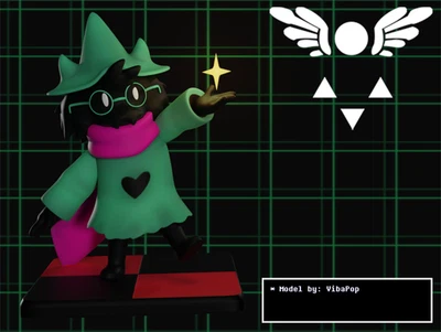 PAINTED Ralsei from Deltarune 3Dprint resin statue ideal for a gift! - Image 1 of 3
