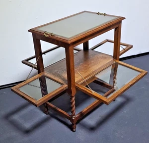 Vitrine Teevitrine Sammlervitrine mit originalen Tablett Antik ca. 1900 Jh. - Bild 1 von 15