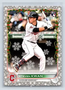 Steven Kwan 2022 Topps Holiday #HW21 Metallic Cleveland Guardians RC 2-25 - Picture 1 of 2